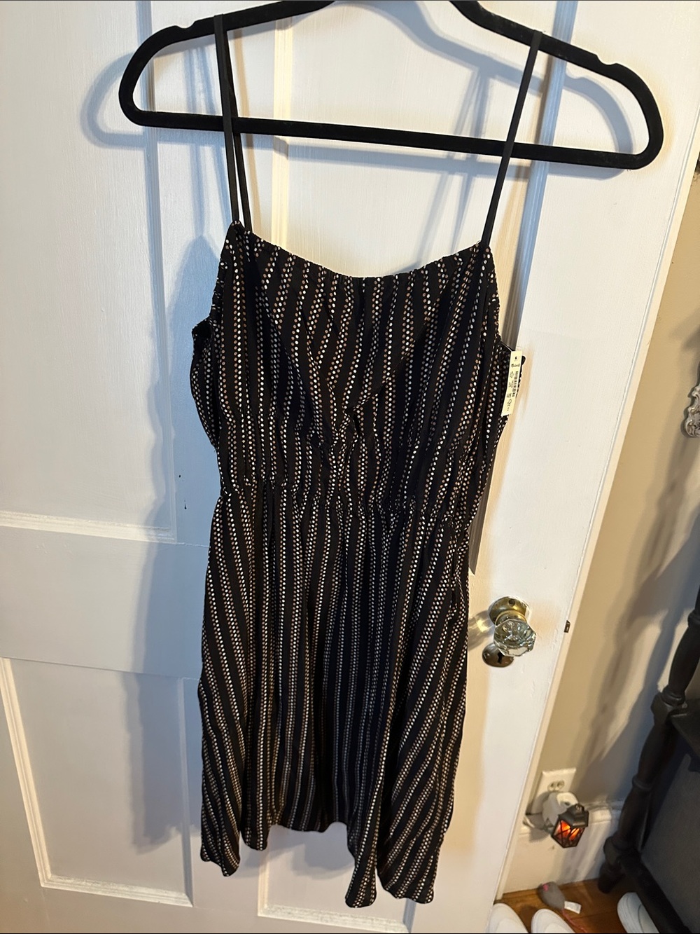 Madewell smocked square neck mini dress